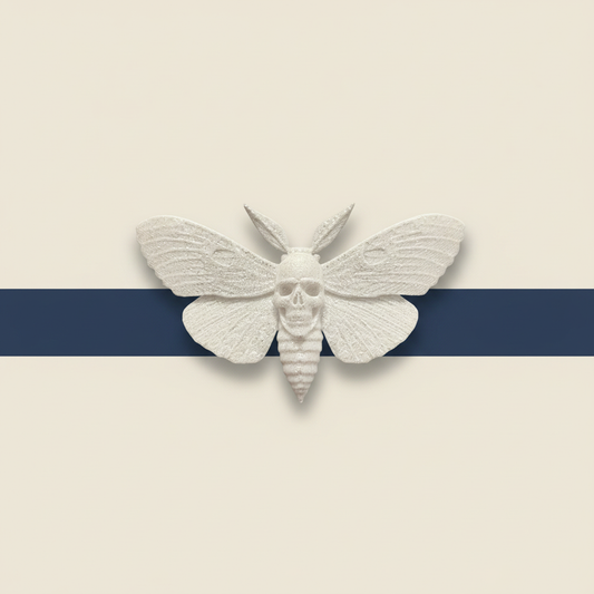 Photo professionnelle de l’aimant papillon blanc peint à la main et pailleté